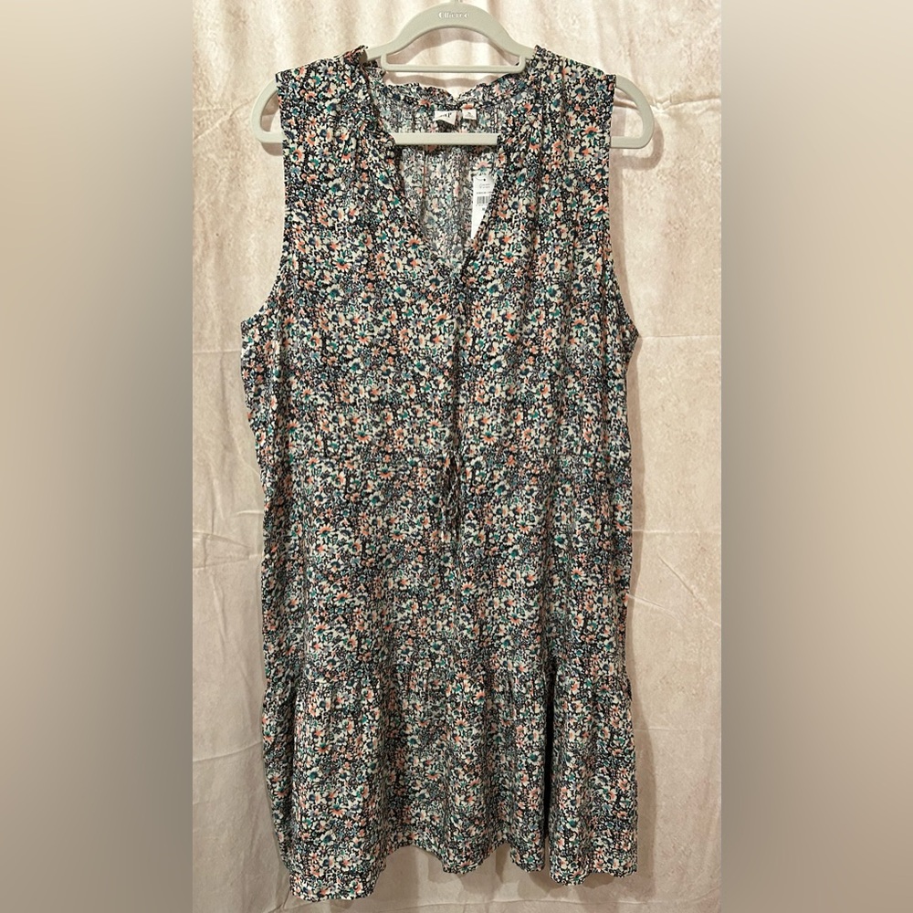 GAP Multicolor Floral V-Neck Dress